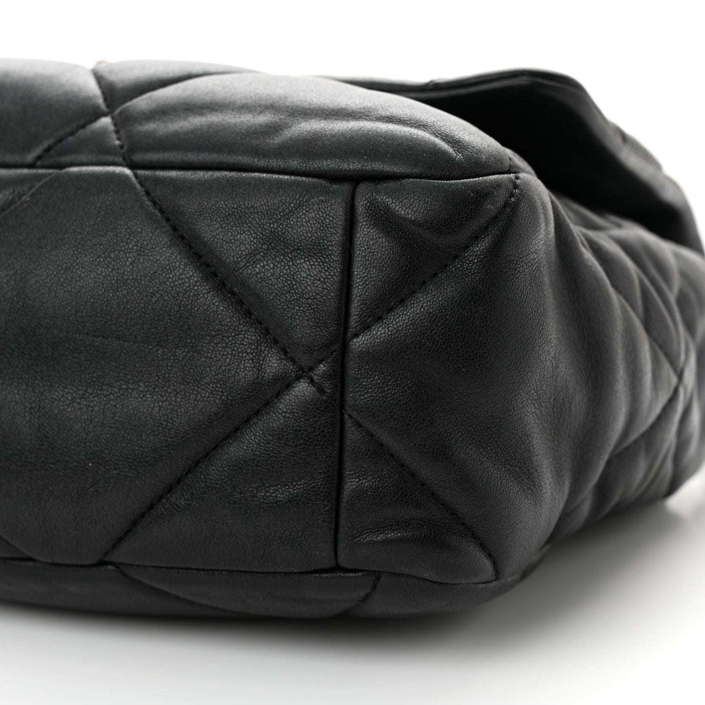 Lambskin Quilted Large Chanel 19 Flap Black