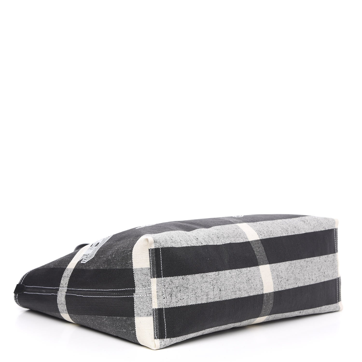 Burberry Coated Canvas Mega Check Medium Doodle Tote Black White 6 of 9
