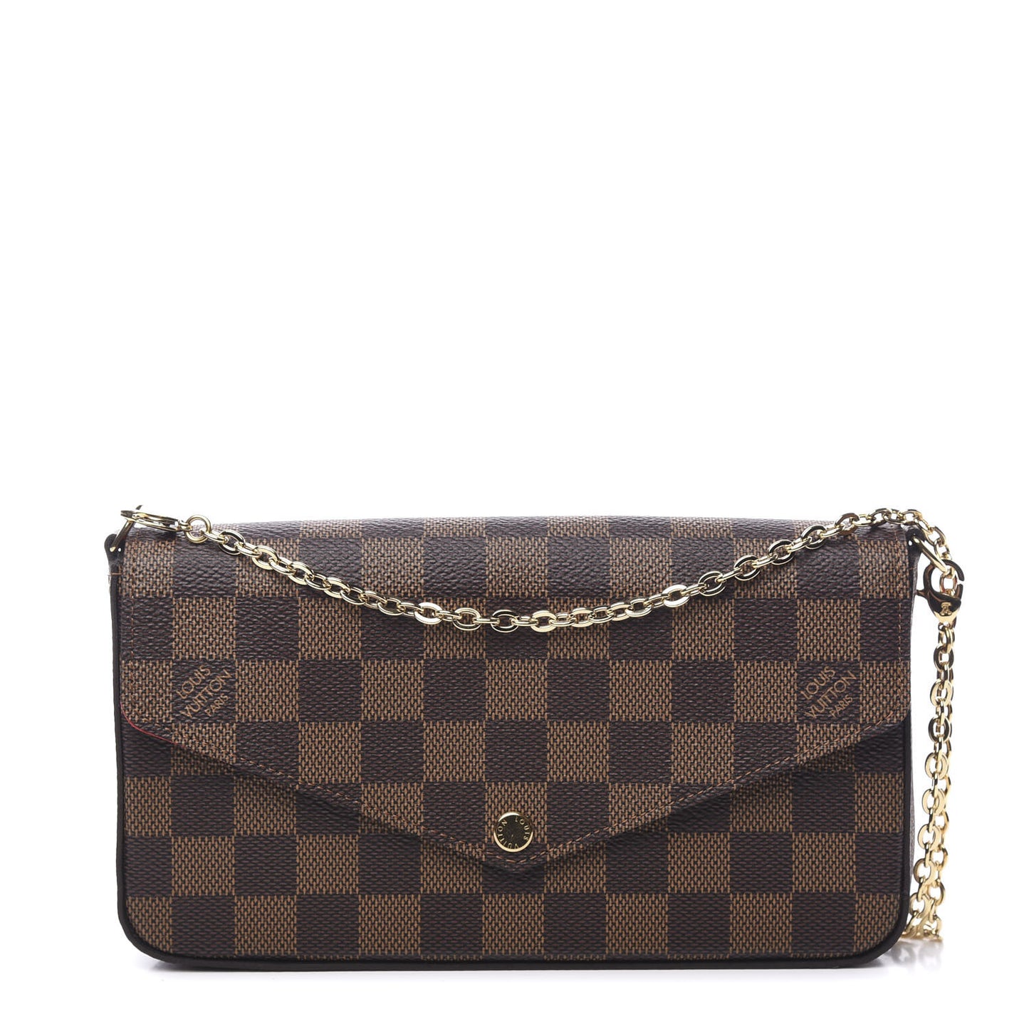 Damier Ebene Pochette Felicie Chain Wallet