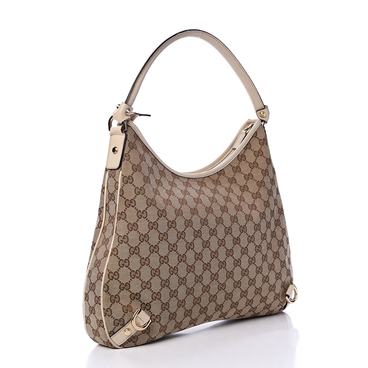Gucci Monogram Large Abbey D Ring Hobo Off White 2 of 13