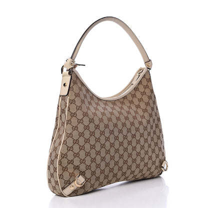 Gucci Monogram Large Abbey D Ring Hobo Off White 2 of 13