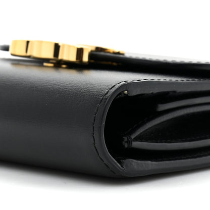 Celine Shiny Calfskin Small Triomphe Wallet Black 10 of 12