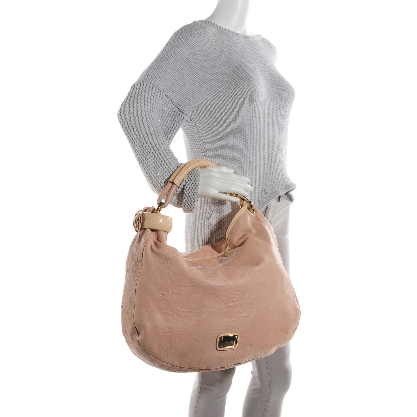 Nappa Snakeskin Trim Sky Hobo Pink