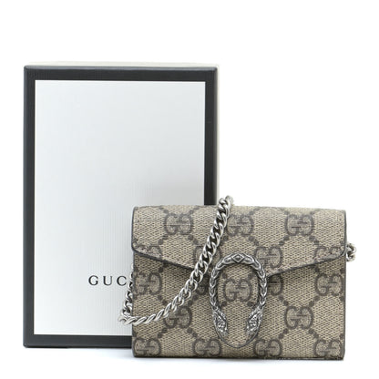 Gucci GG Supreme Monogram Dionysus Coin Purse Taupe 10 of 10