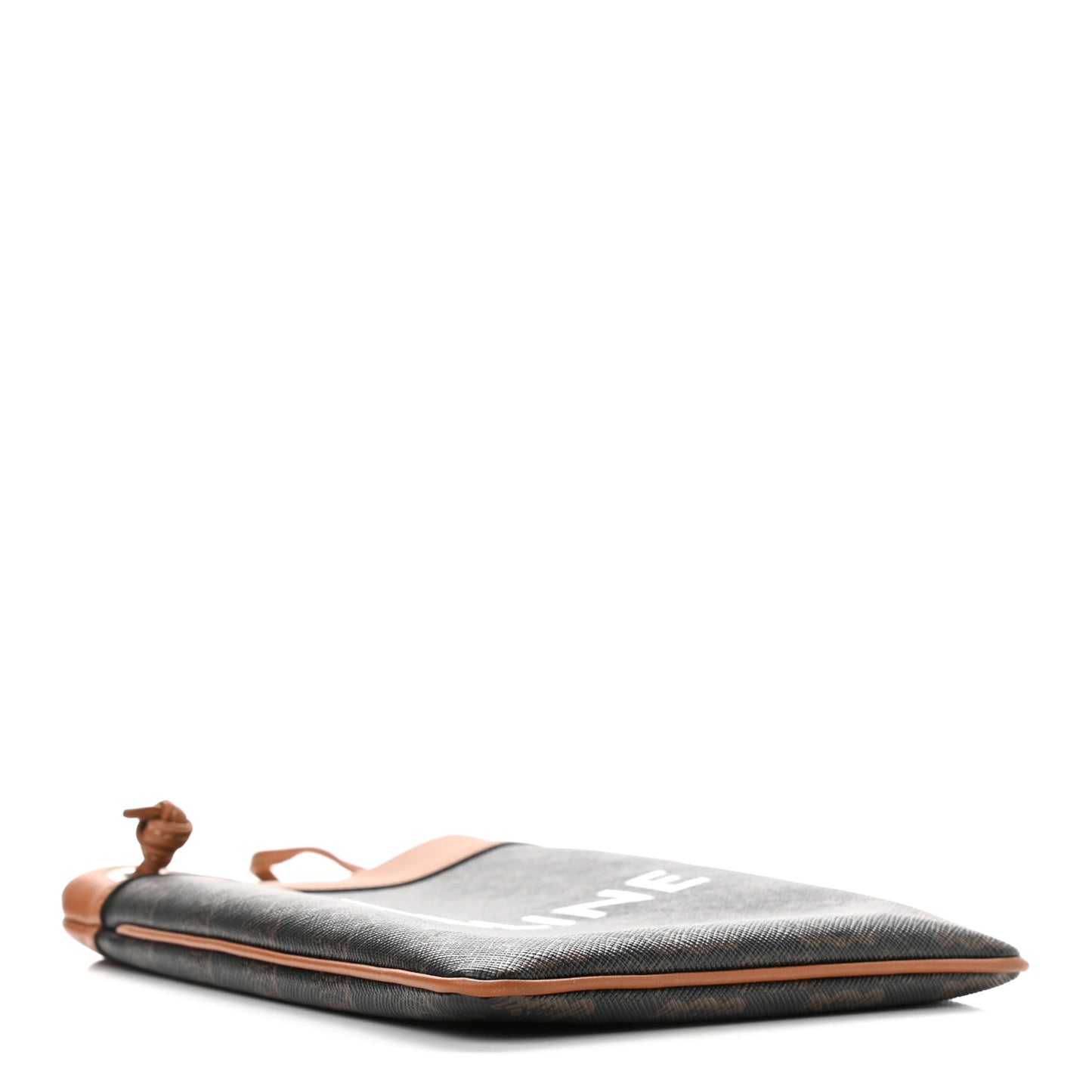 Triomphe Canvas Calfskin Mini Poche Bag Tan