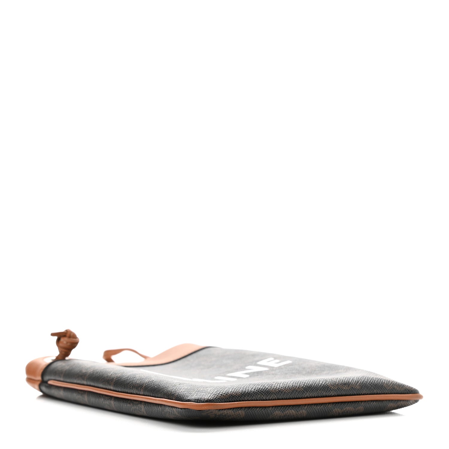 Celine Triomphe Canvas Calfskin Mini Poche Bag Tan 4 of 8