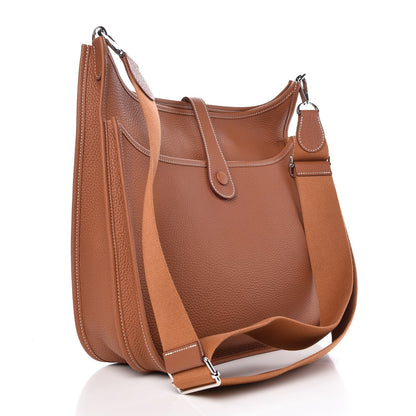 Hermes Taurillon Clemence Evelyne III GM Gold 3 of 8