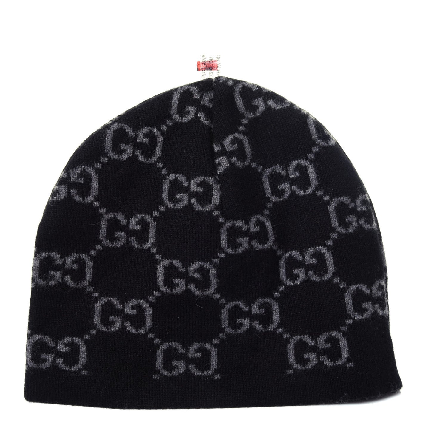 Cashmere GG Monogram Beanie Hat Black