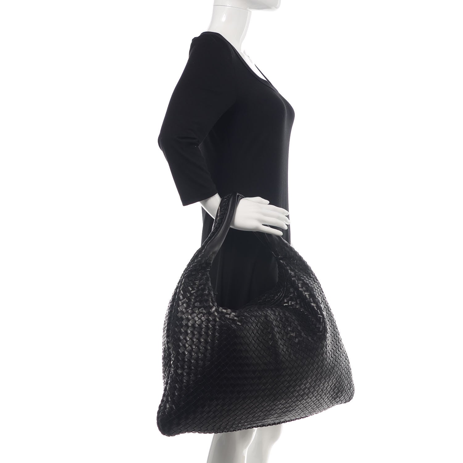 Bottega Veneta Nappa Intrecciato Maxi Veneta Hobo Black 2 of 6