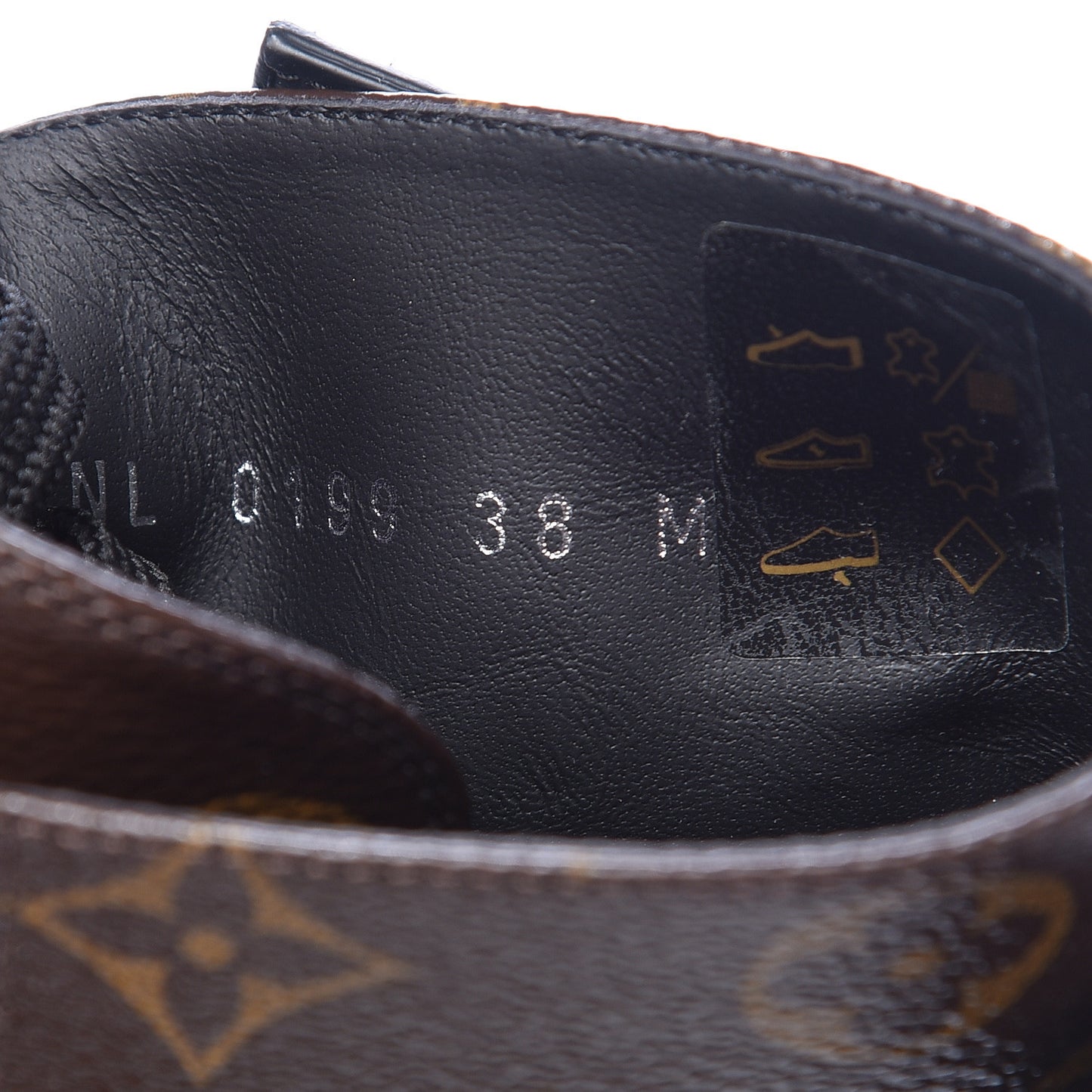 Calfskin Monogram Wonderland Flat Ranger Boots 38 Black