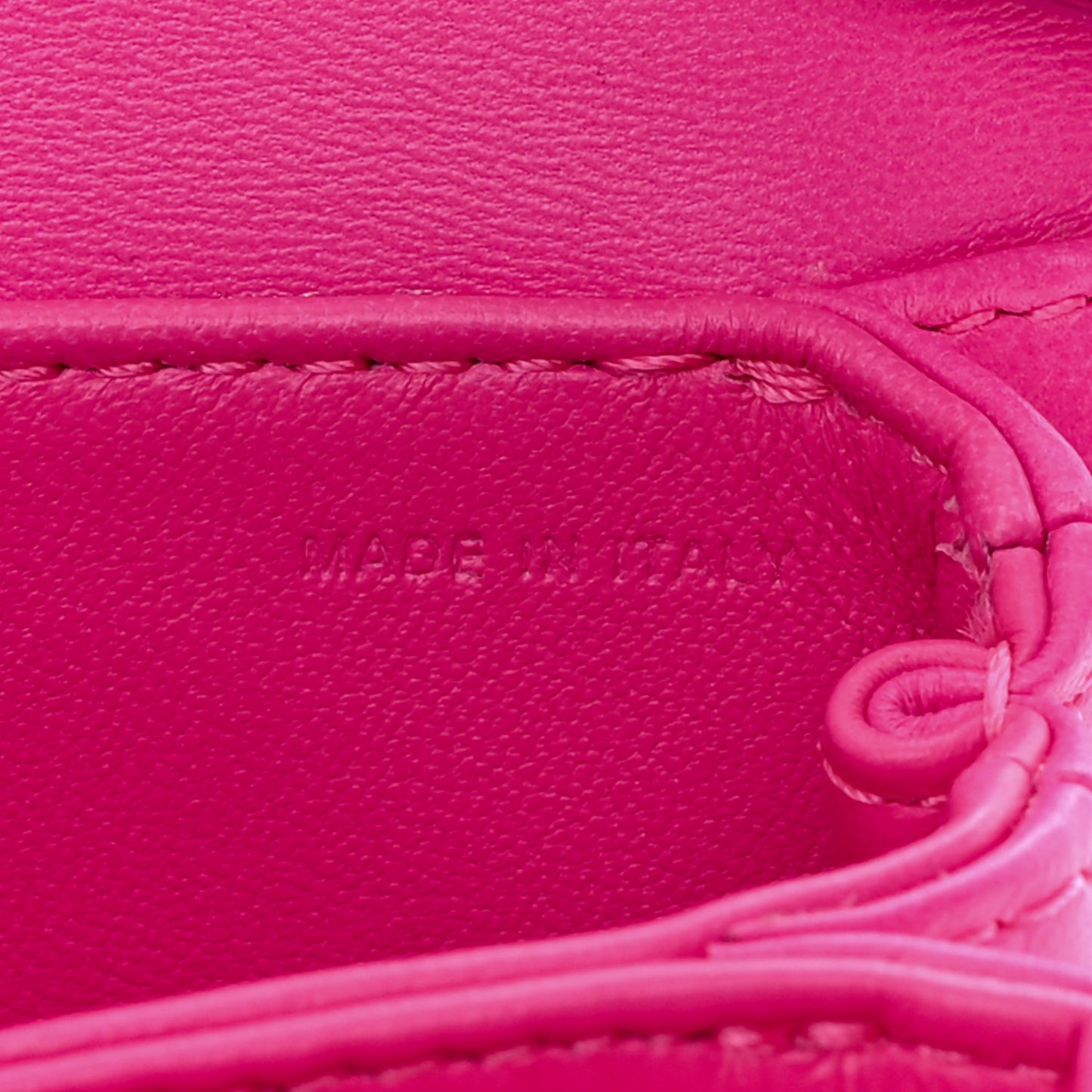 Nappa Tonal Monochrome Micro One Stud Chain Bag Pink PP