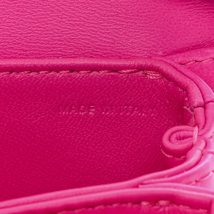 Valentino Garavani Nappa Tonal Monochrome Micro One Stud Chain Bag Pink PP 7 of 11