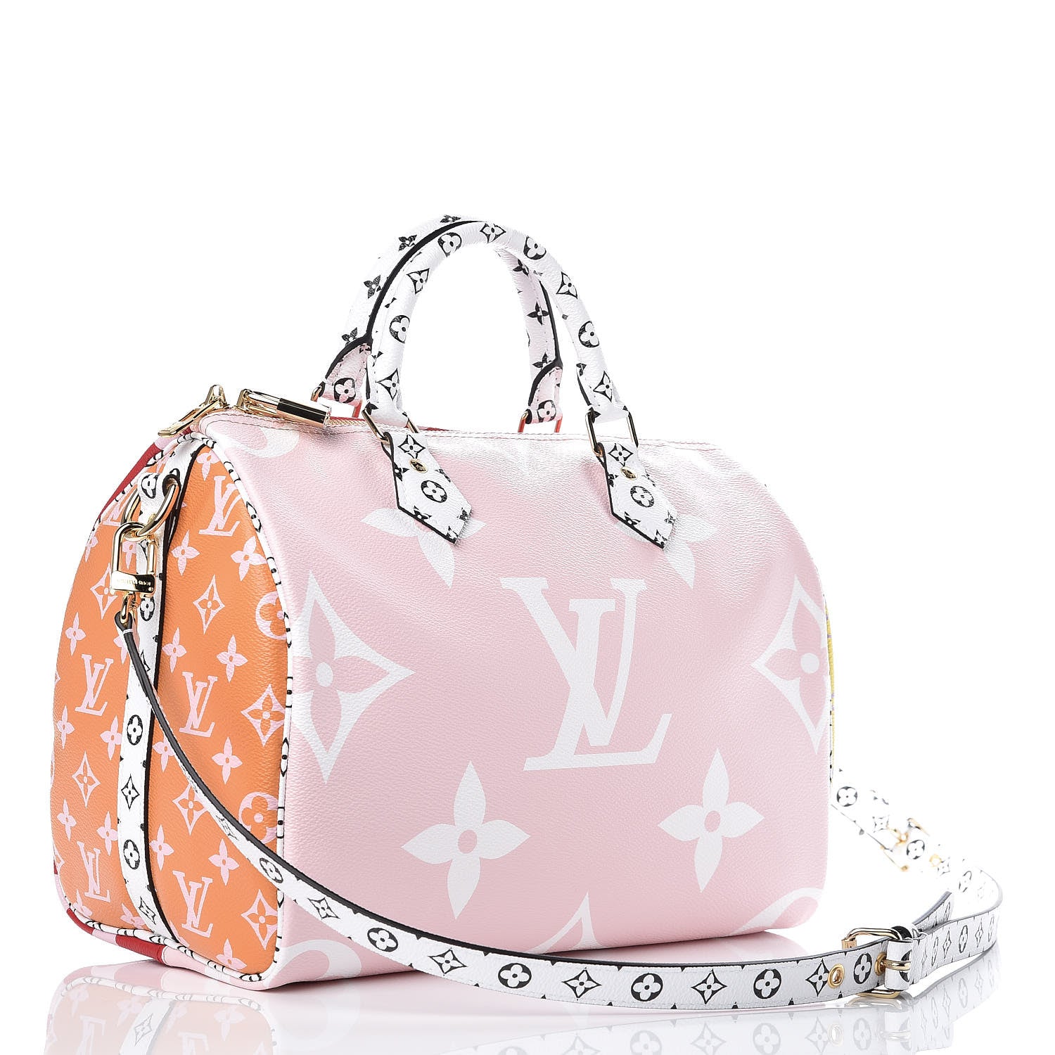 Louis Vuitton Monogram Giant Speedy Bandouliere 30 Rouge 3 of 11