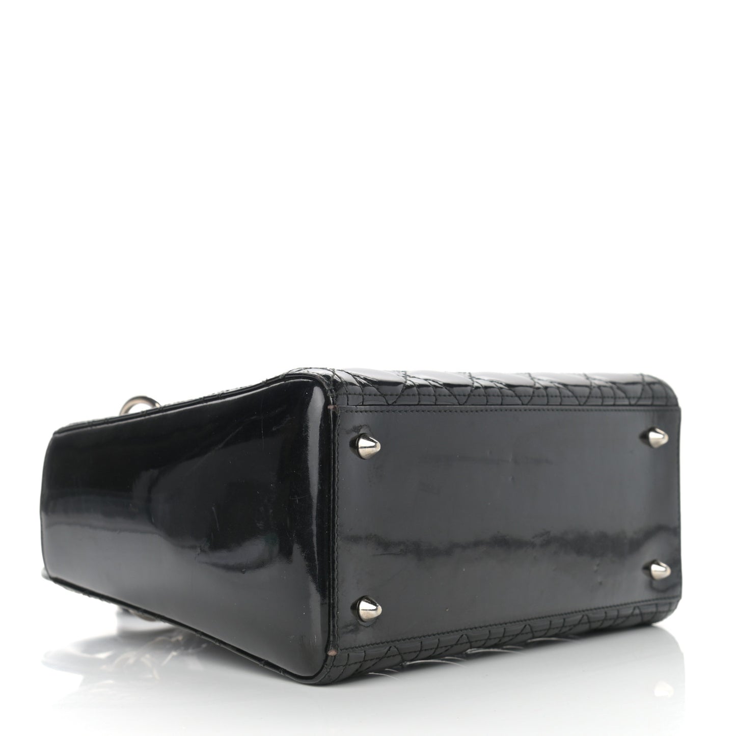 Patent Cannage Medium Lady Dior Black