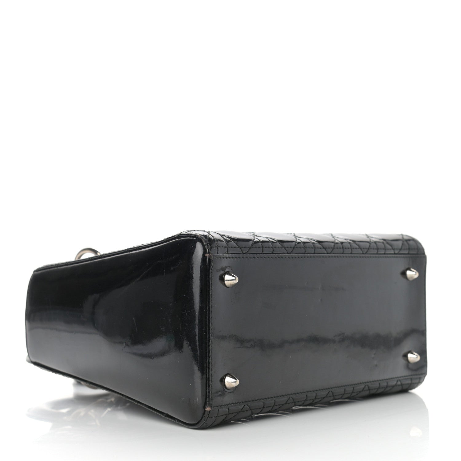 Christian Dior Patent Cannage Medium Lady Dior Black 4 of 11