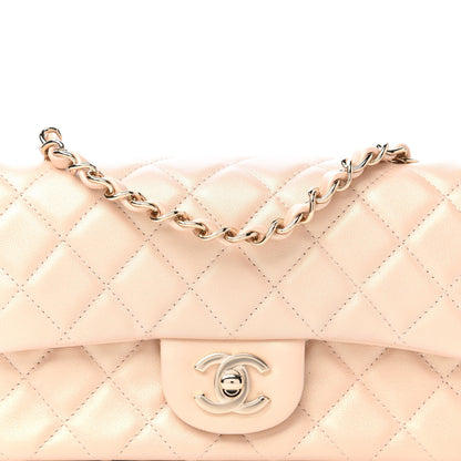 Chanel Iridescent Lambskin Quilted Mini Rectangular Flap Beige 10 of 11
