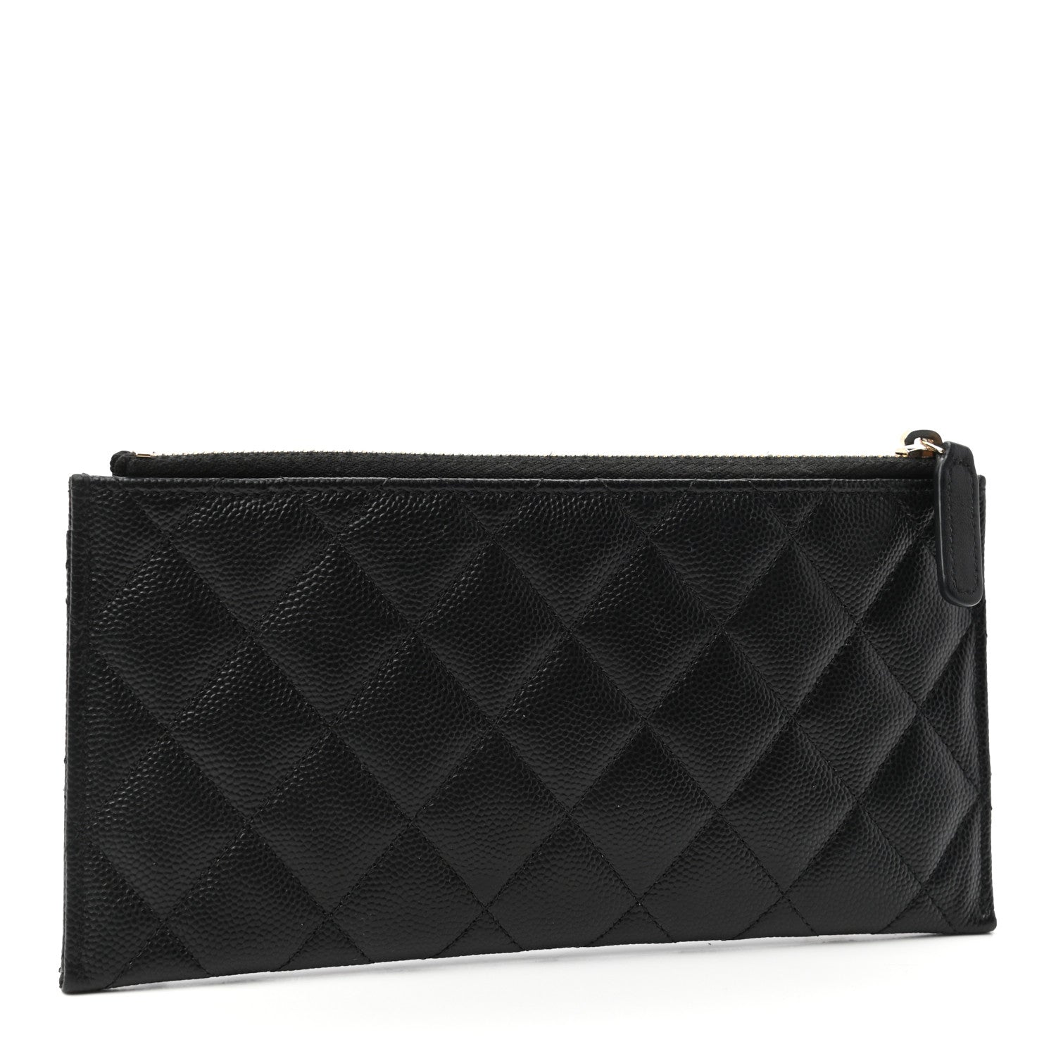 Chanel Caviar Quilted Filigree Zip Pouch Black 3 of 7