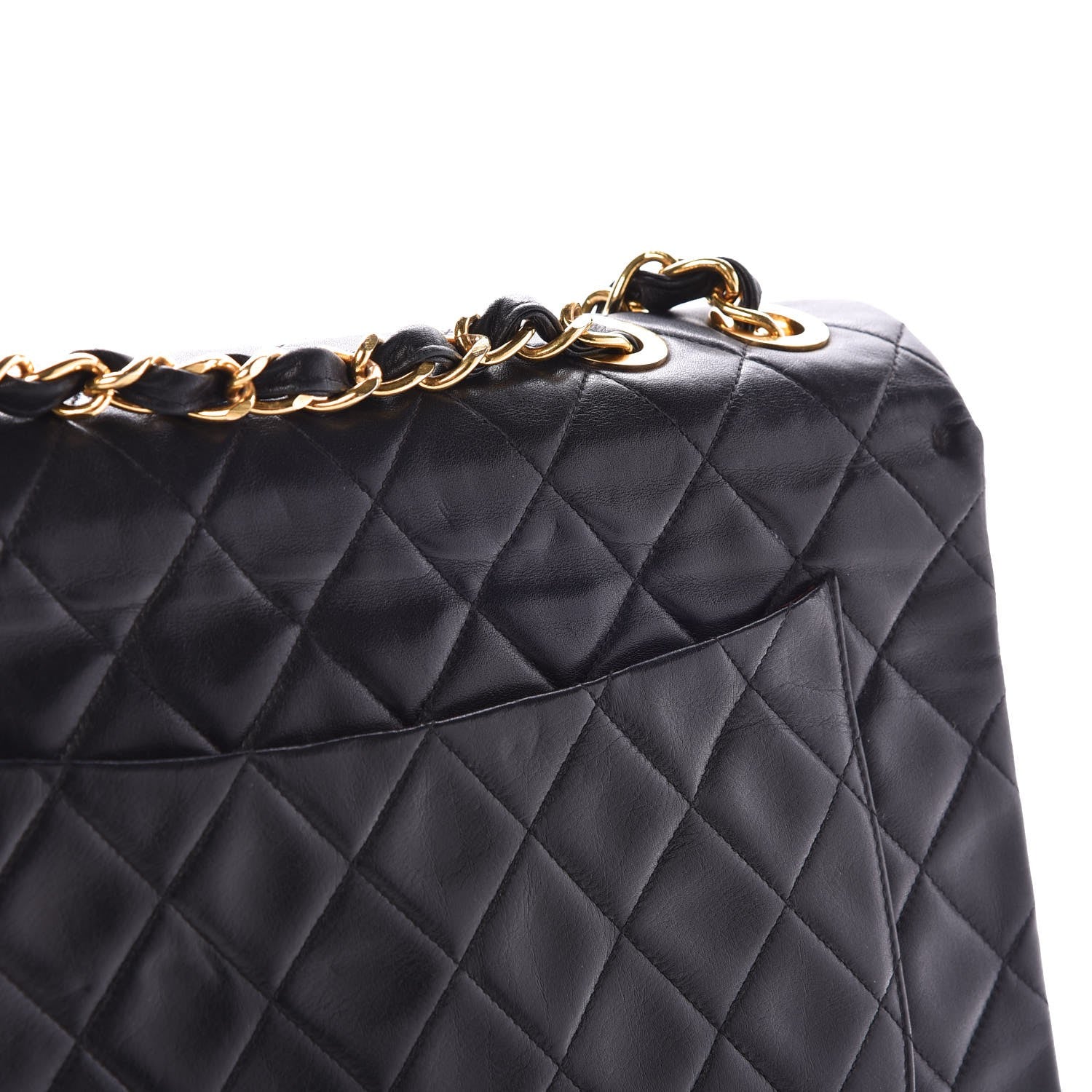 Chanel Lambskin Quilted XL Jumbo Single Flap Black 13 of 13