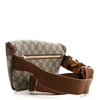 Gucci GG Supreme Monogram Textured Calfskin Retro Interlocking G Belt Bag Beige Ebony Brown Sugar 3 of 10