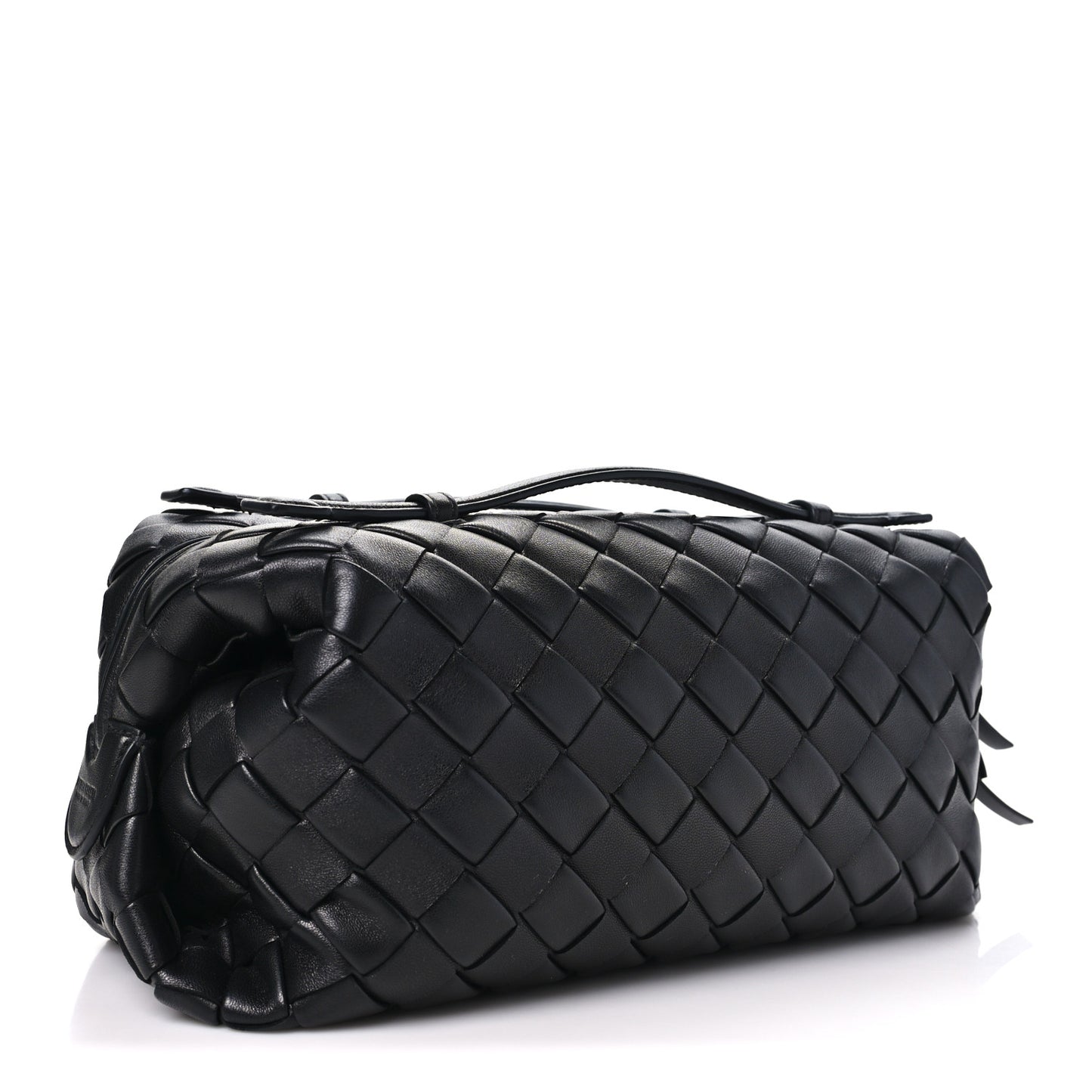 Nappa Intrecciato Gioco Top Handle Bag Black