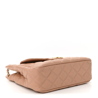 Chanel Caviar Quilted Wavy CC Hobo Beige 4 of 10