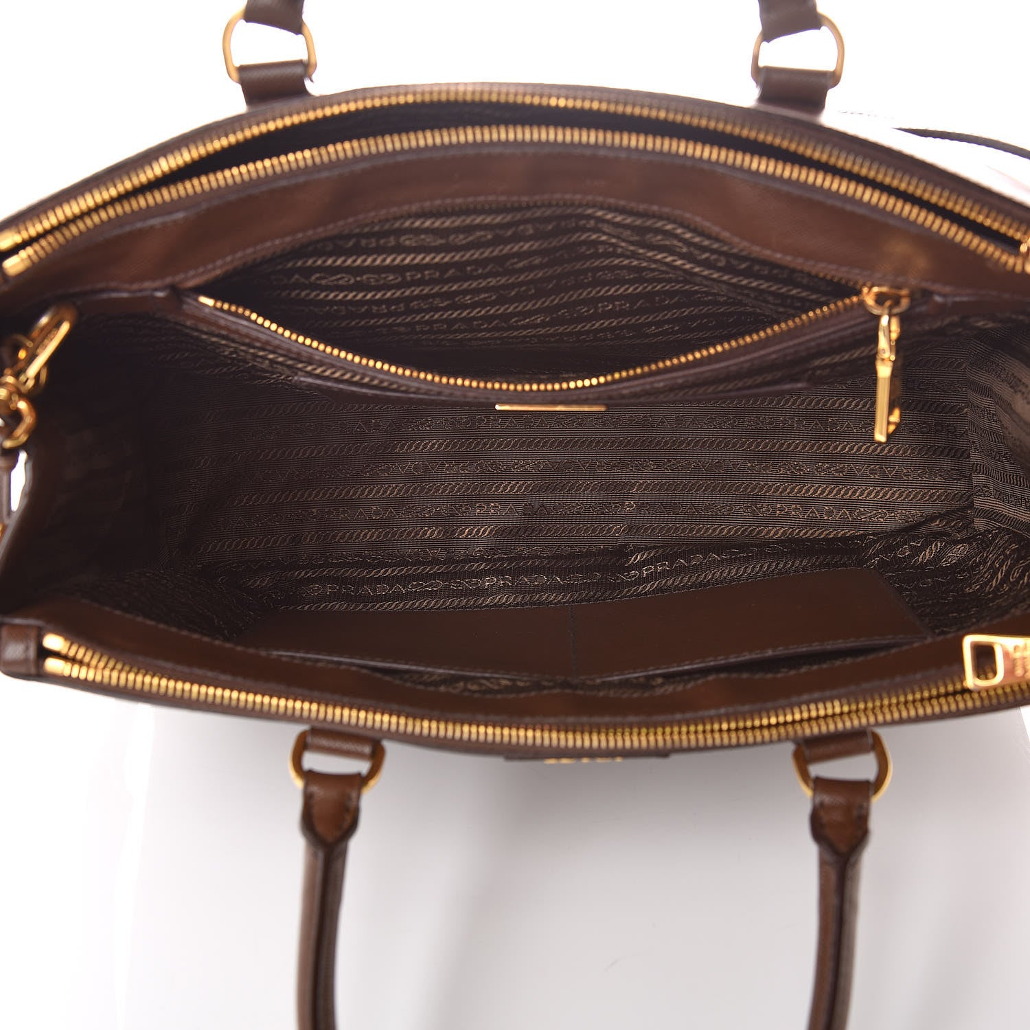 Prada Saffiano Medium Galleria Double Zip Tote Cacao 8 of 11