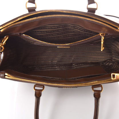 Prada Saffiano Medium Galleria Double Zip Tote Cacao 8 of 11