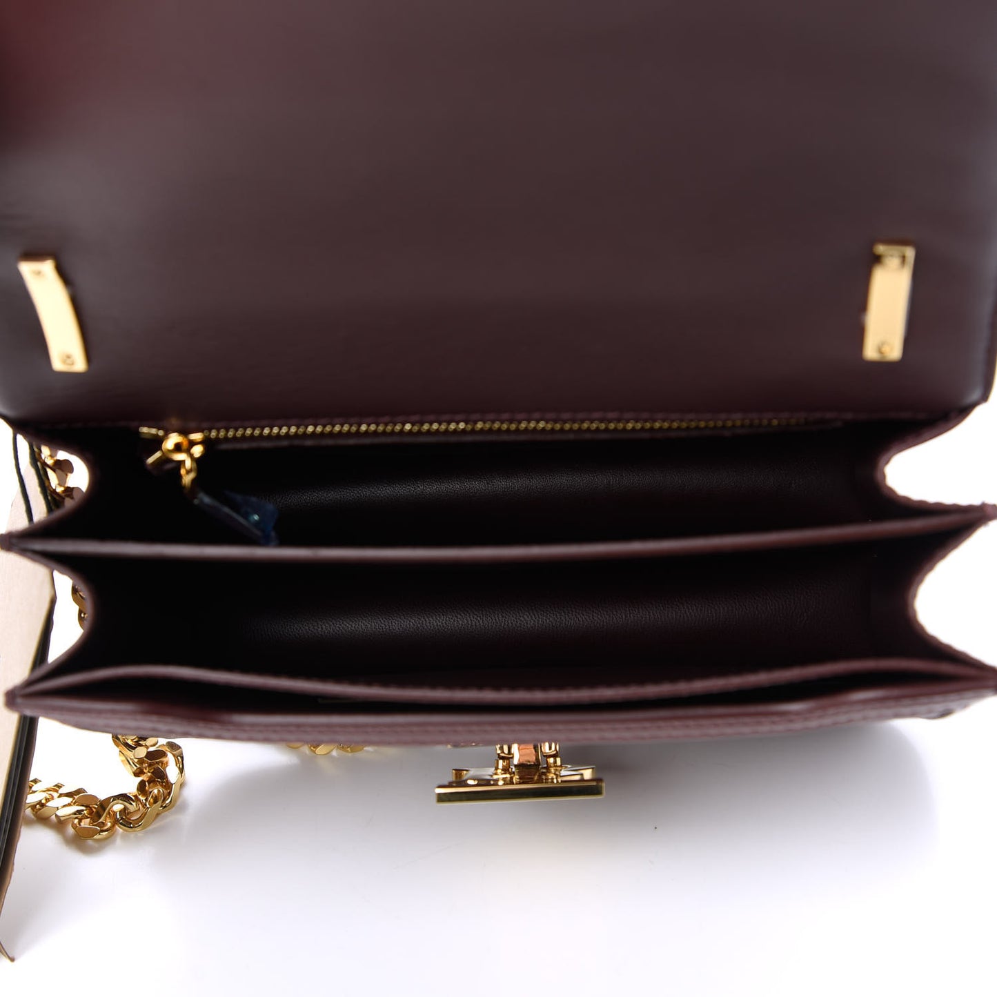 Calfskin Monogram Embossed Small TB Chain Bag Oxblood