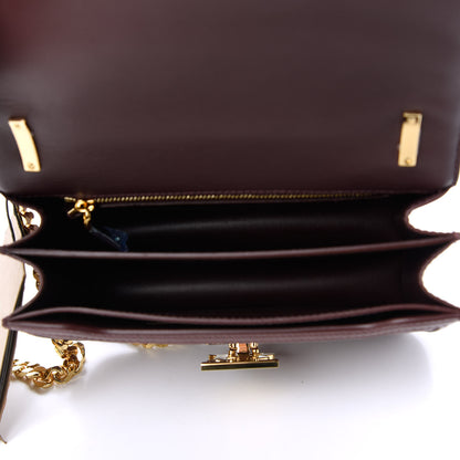 Burberry Calfskin Monogram Embossed Small TB Chain Bag Oxblood 6 of 10