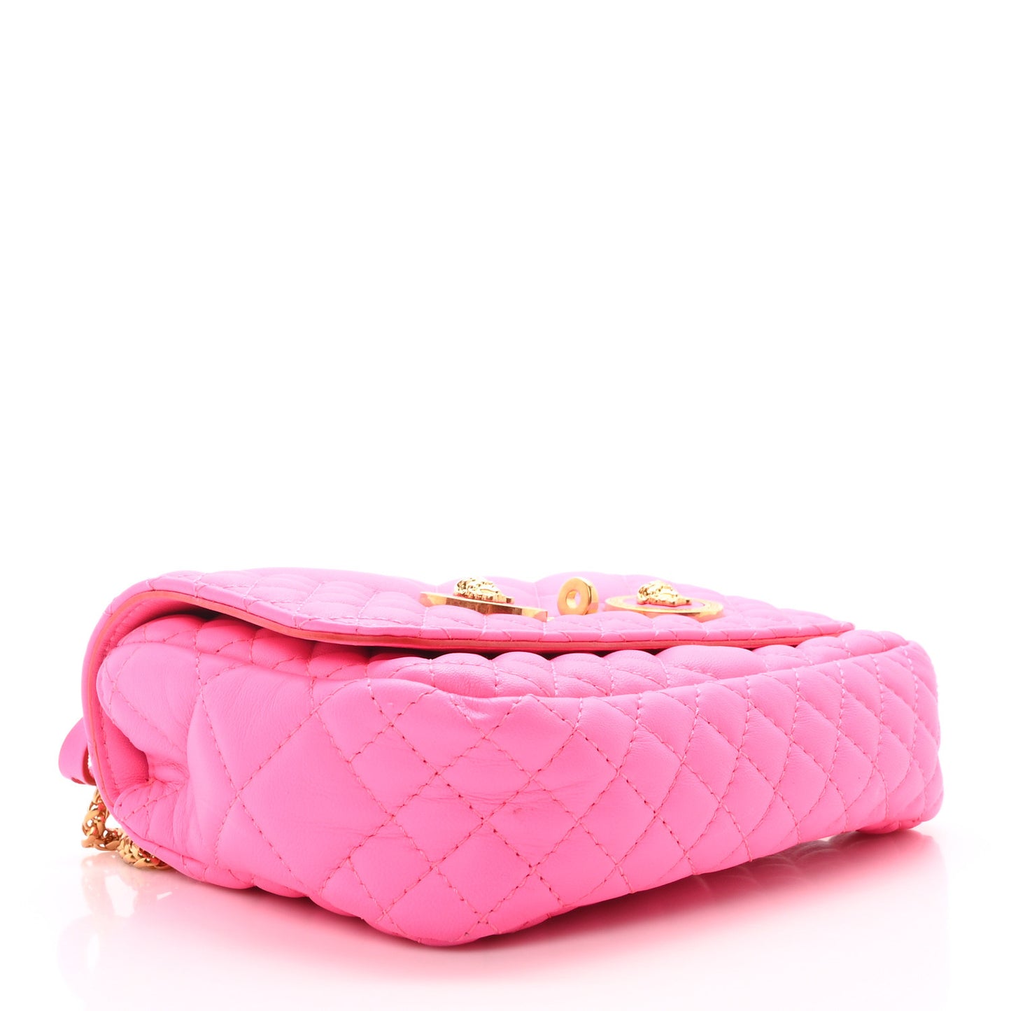 Nappa Quilted Icon Shoulder Bag Pink