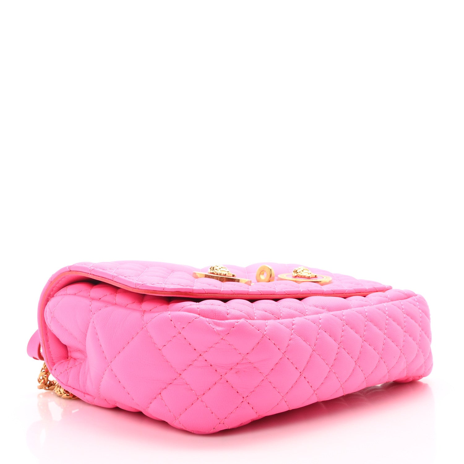 Versace Nappa Quilted Icon Shoulder Bag Pink 4 of 10