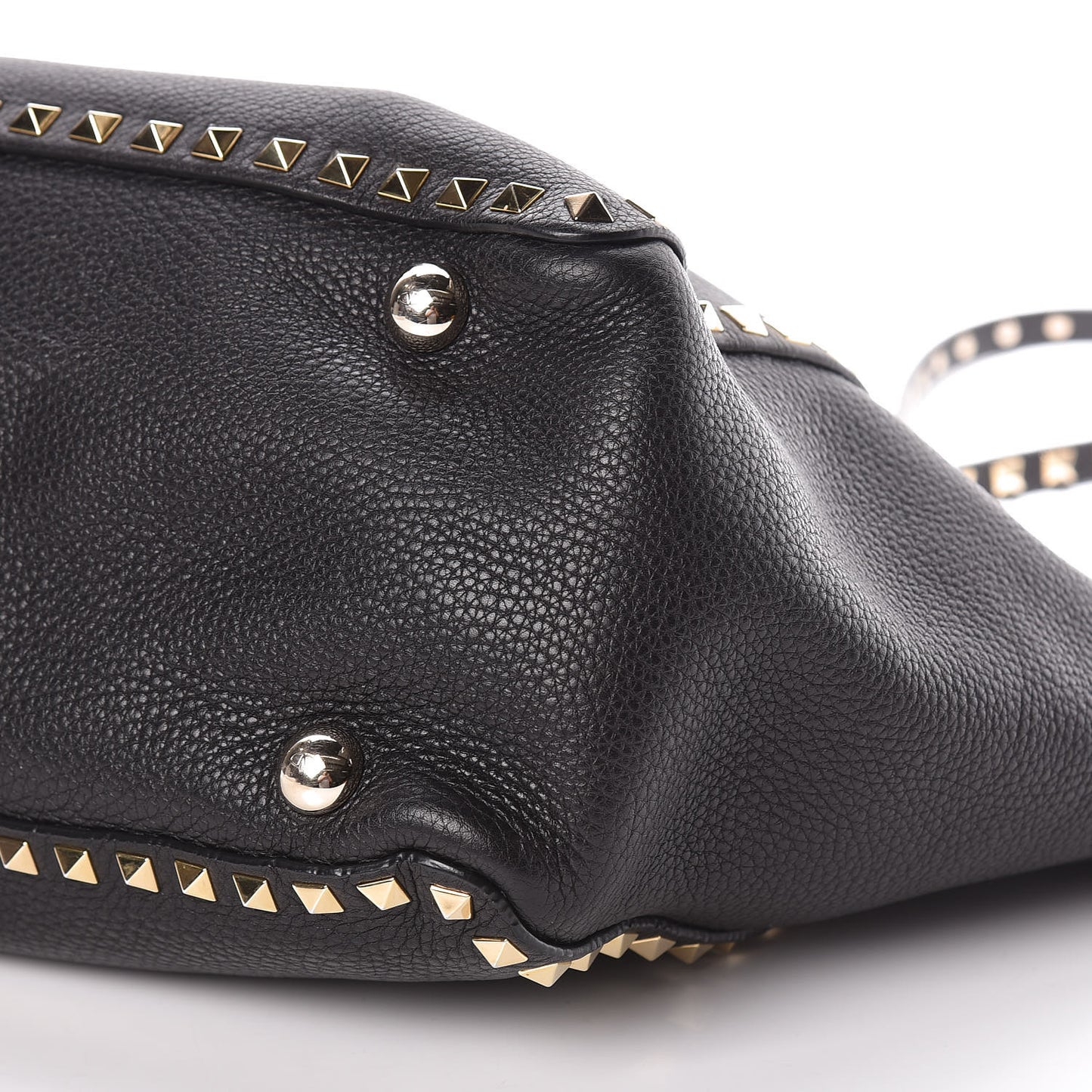 Alce Printed Calfskin Medium Rockstud Tote Black