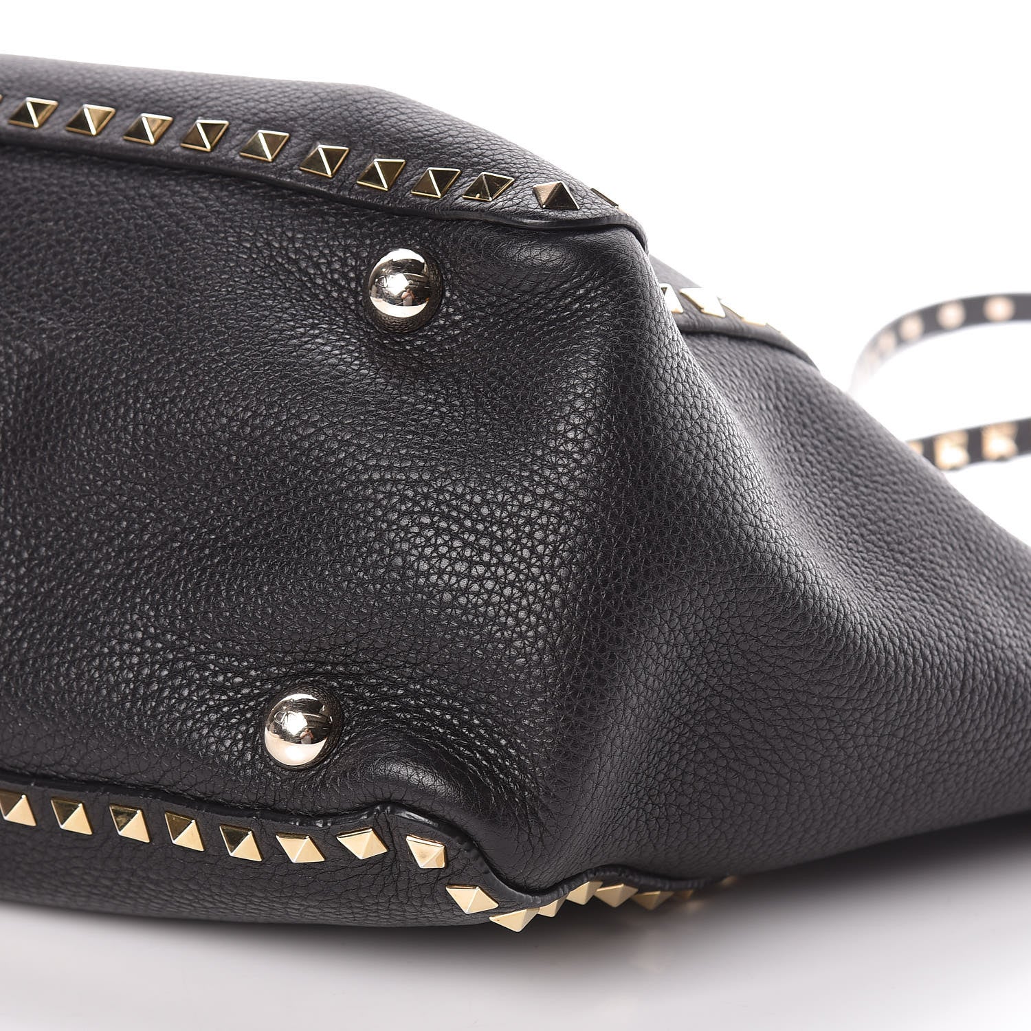 Valentino Garavani Alce Printed Calfskin Medium Rockstud Tote Black 9 of 10