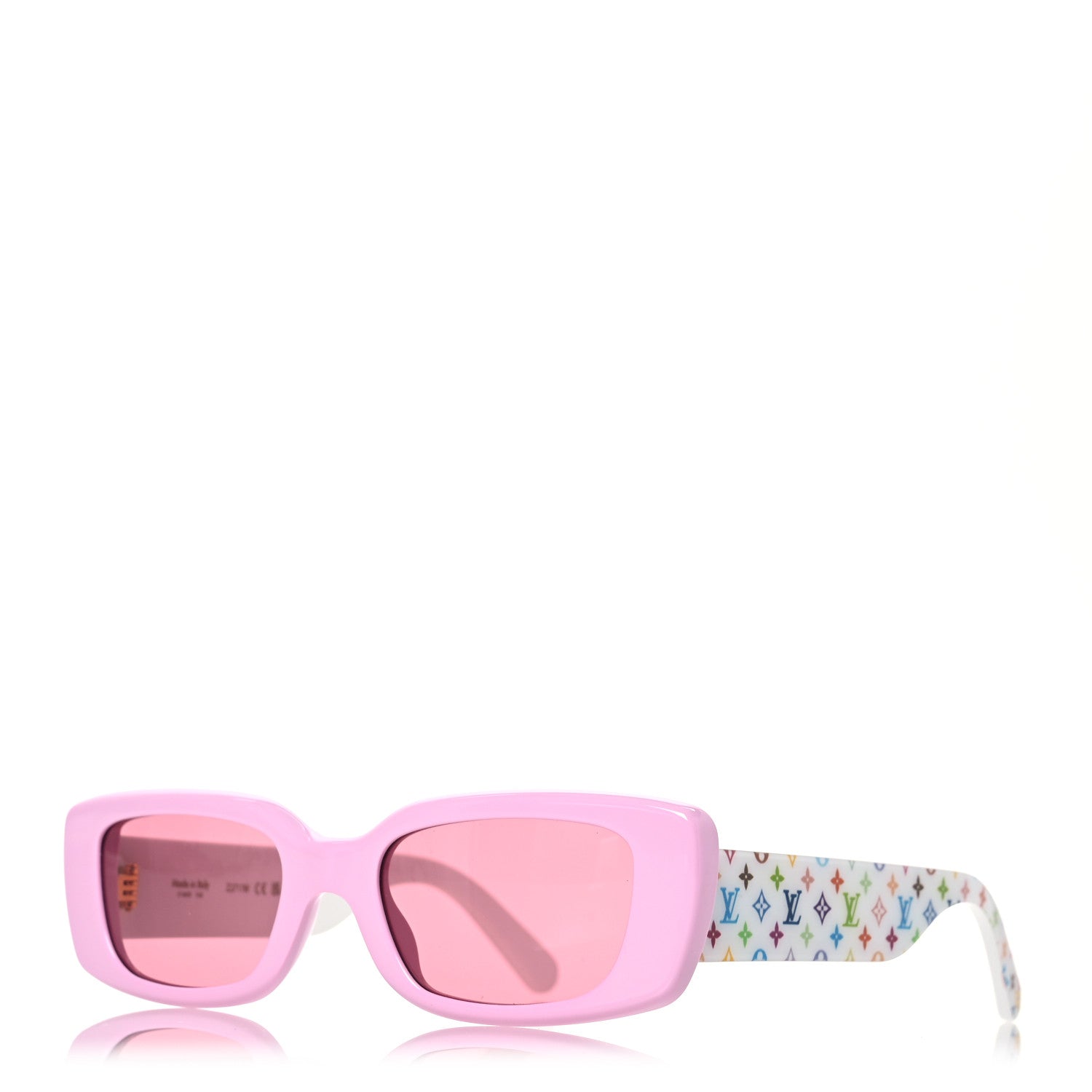 Louis Vuitton LV X TM Acetate Monogram Multicolor Sunglasses Z2709W Pink 1 of 7