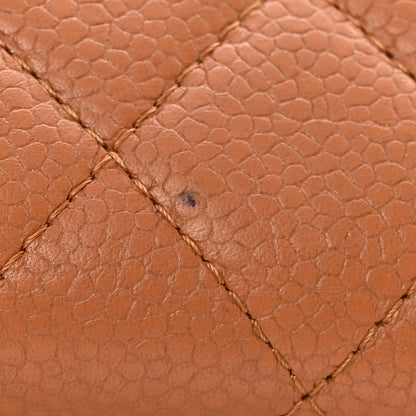 Chanel Caviar Quilted Long Flap Wallet Light Brown 13 of 14