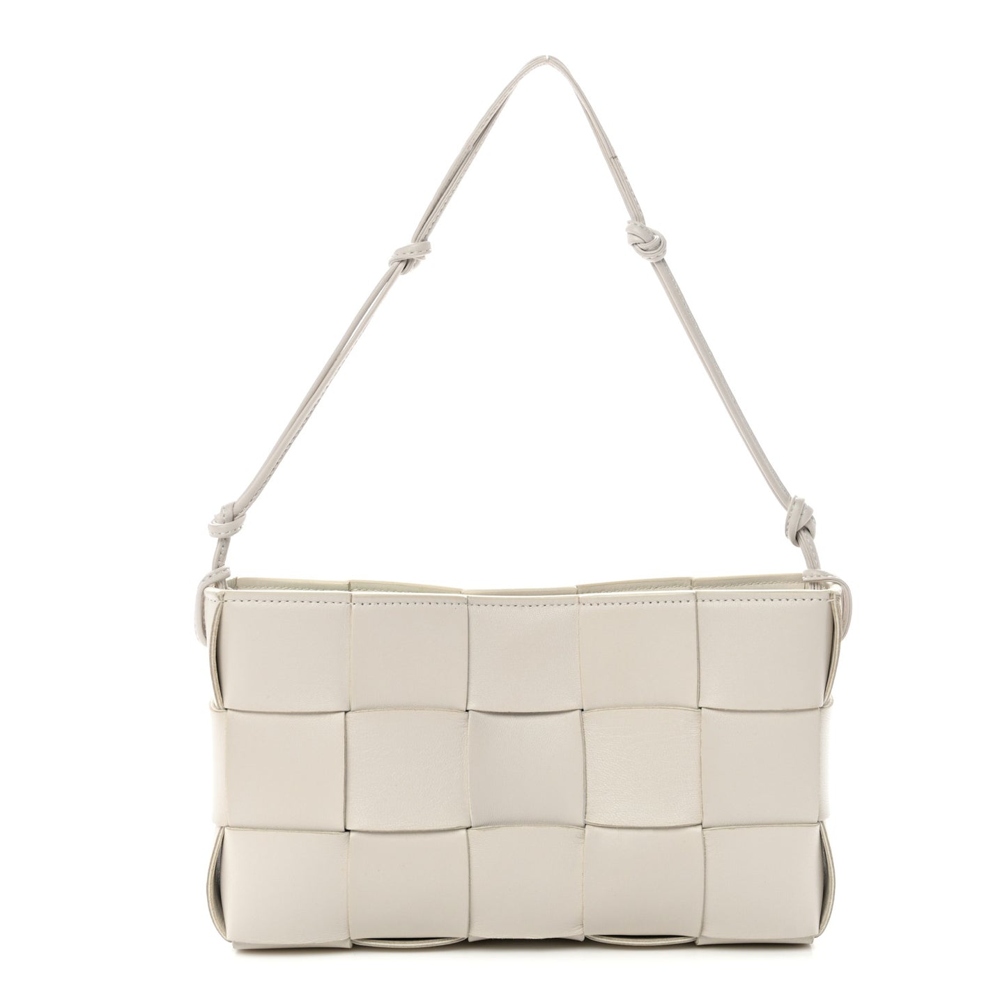 Calfskin Maxi Intrecciato Cassette Pouch On Strap Chalk