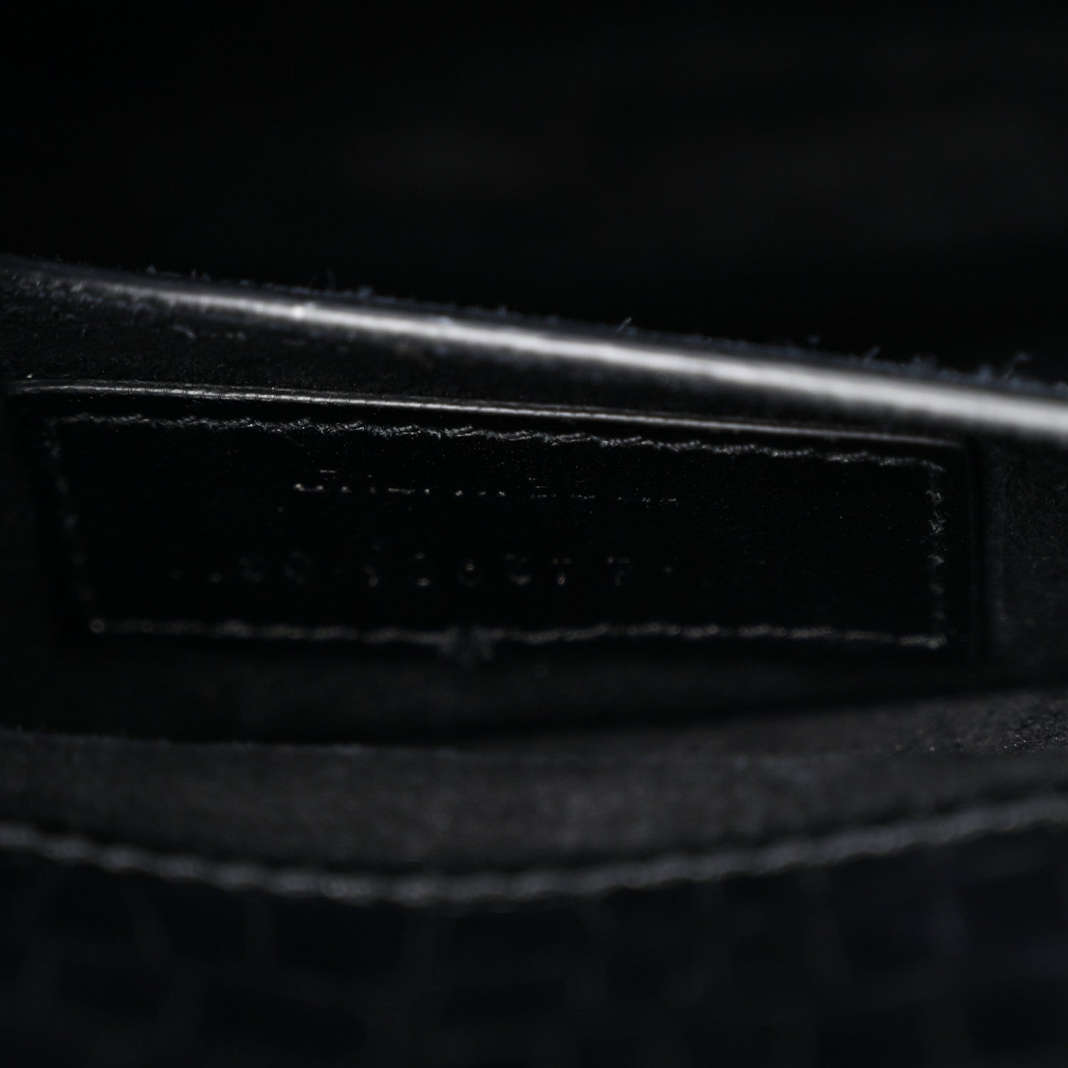 Saint Laurent Calfskin Crocodile Embossed Medium Monogram Sunset Black 8 of 11