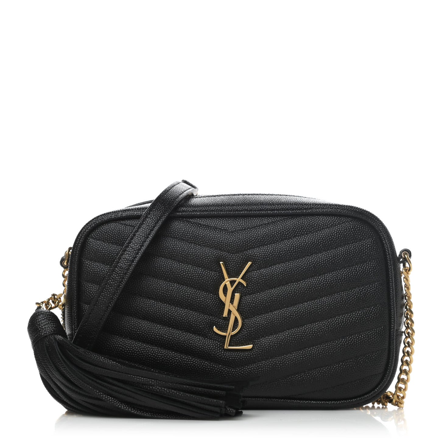 Grain De Poudre Matelasse Monogram Mini Lou Camera Bag Black