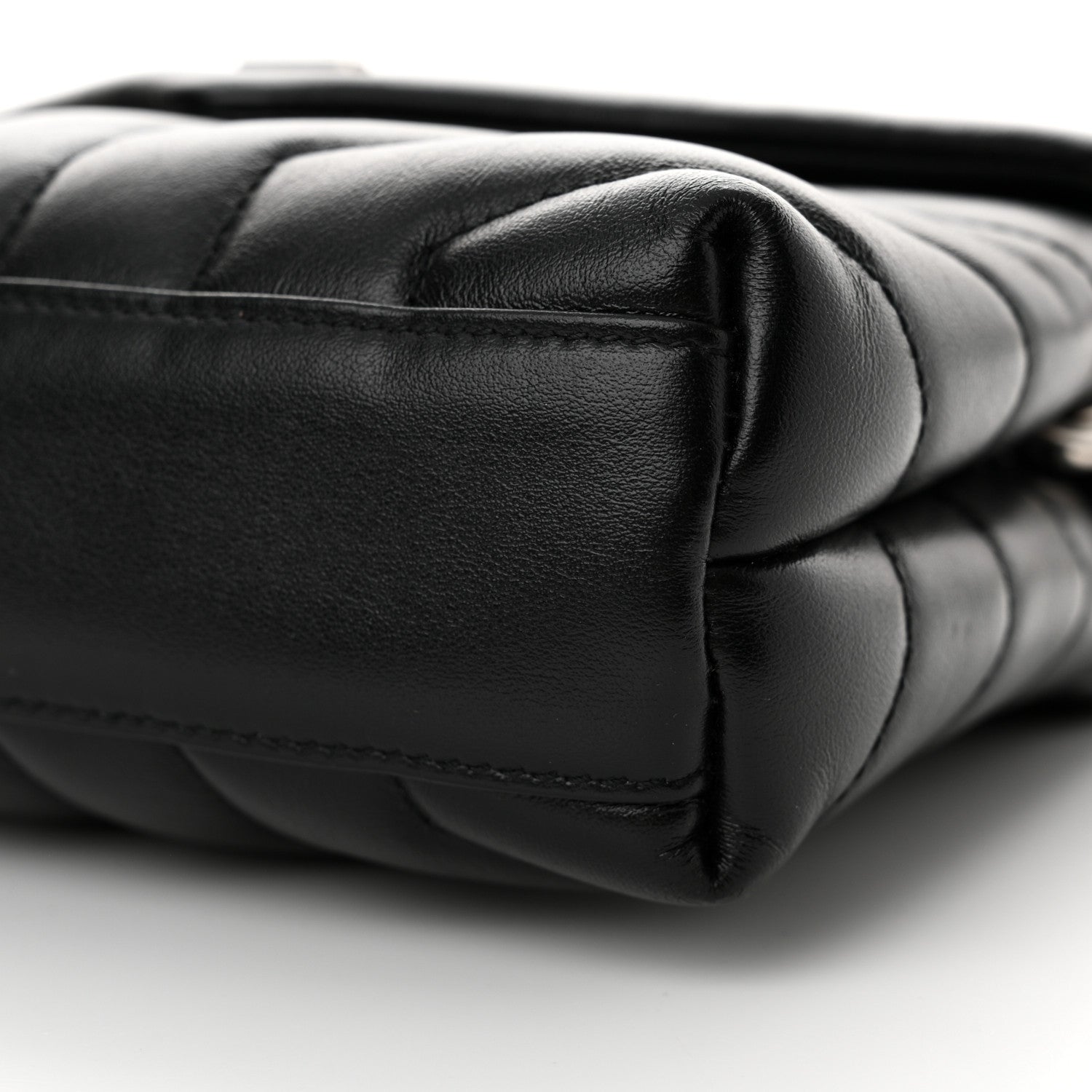 Saint Laurent Calfskin Y Quilted Monogram Toy Loulou Crossbody Bag Black 10 of 10