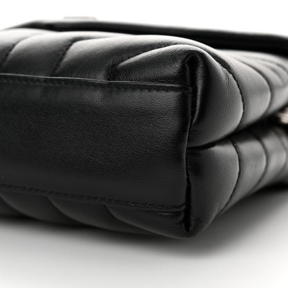 Saint Laurent Calfskin Y Quilted Monogram Toy Loulou Crossbody Bag Black 10 of 10