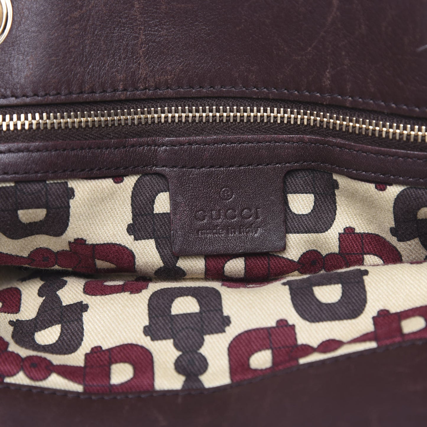 Guccissima Peggy Braided Tote Dark Brown