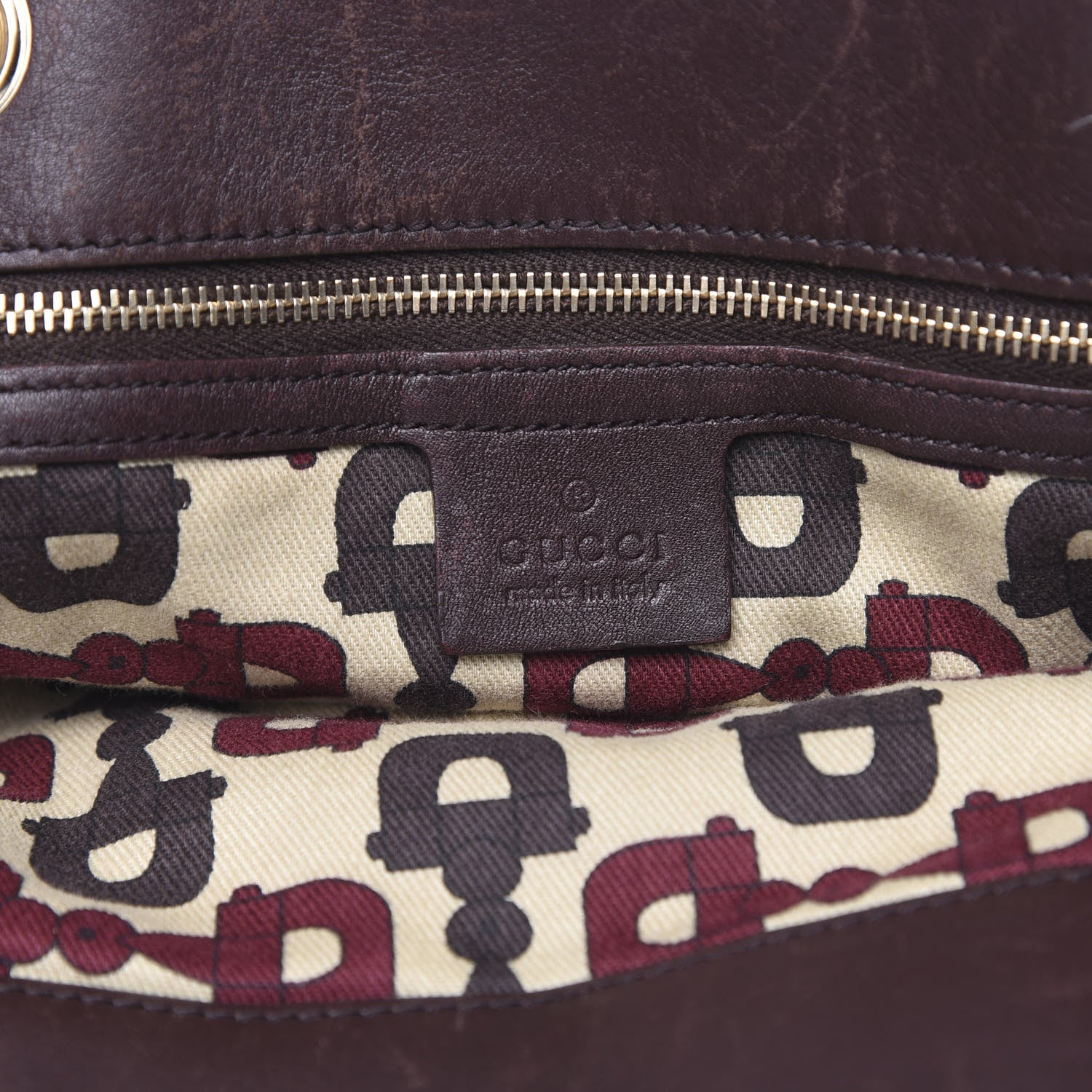 Gucci Guccissima Peggy Braided Tote Dark Brown 6 of 15