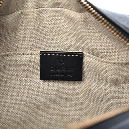 Gucci Calfskin Web Small Webby Bee Shoulder Bag Black 6 of 13