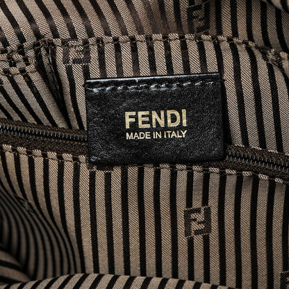 Fendi Calfskin Large Chameleon Tote Cognac Camel Black 7 of 7