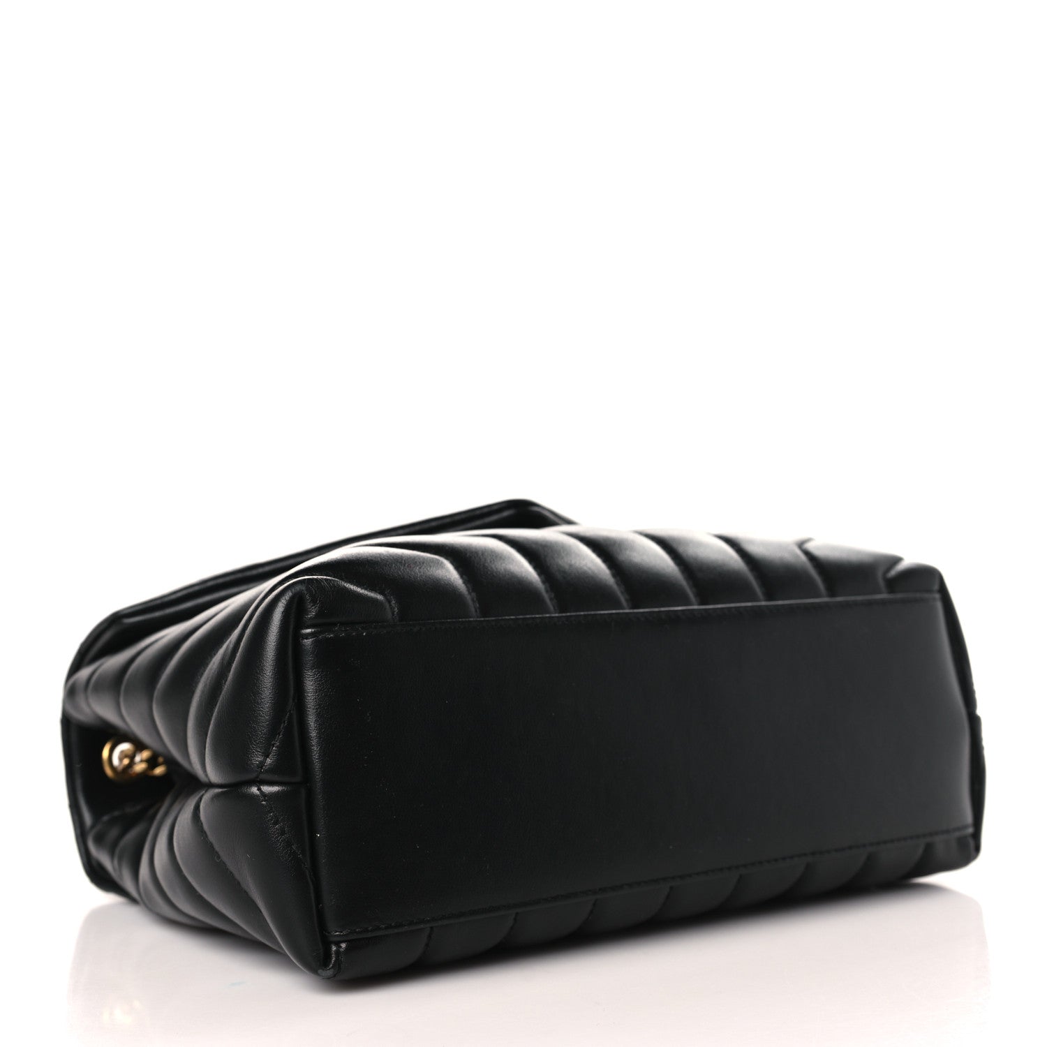 Saint Laurent Calfskin Y Quilted Monogram Small Loulou Chain Satchel Black 4 of 9