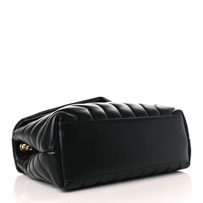 Saint Laurent Calfskin Y Quilted Monogram Small Loulou Chain Satchel Black 4 of 9