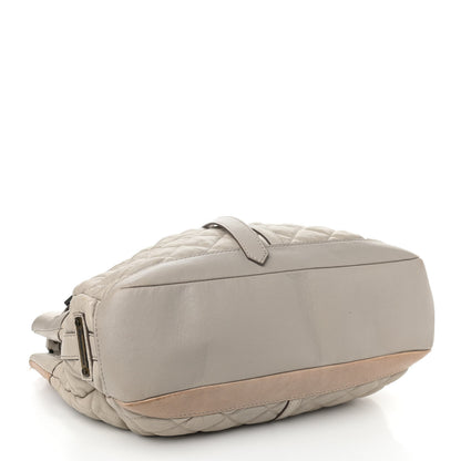 Burberry Lambskin Quilted Medium Enmore Hobo Beige 4 of 16