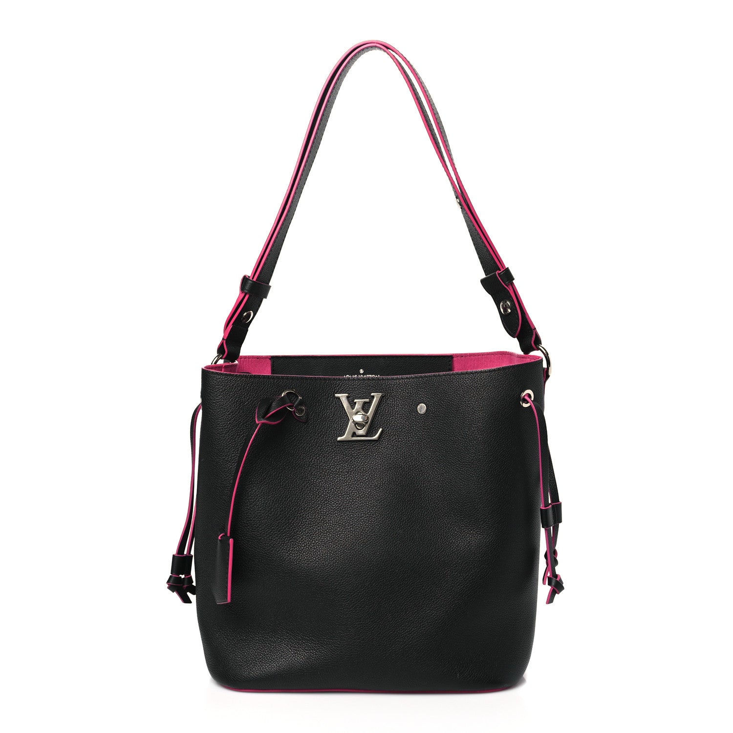 Louis Vuitton Calfskin Lockme Bucket Black 1 of 11