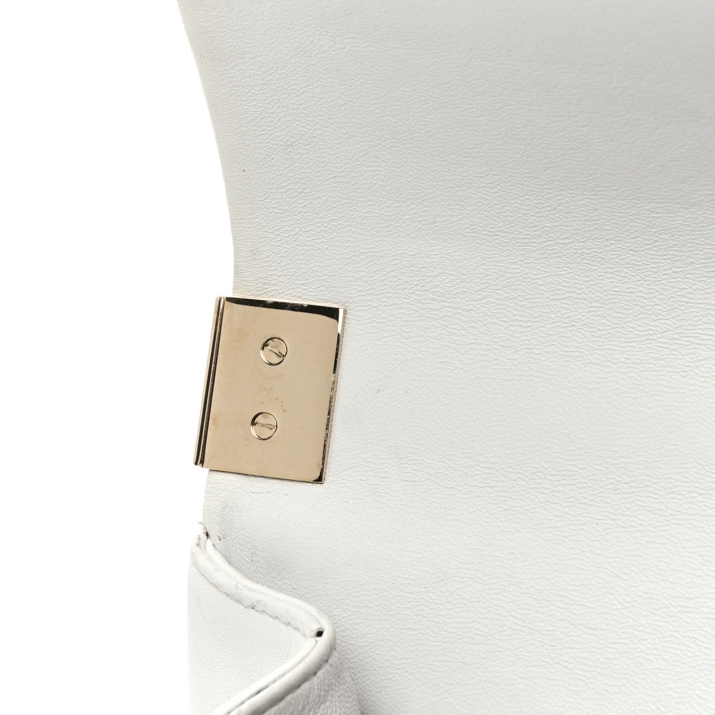 Palazzo Medusa Flap Bag White