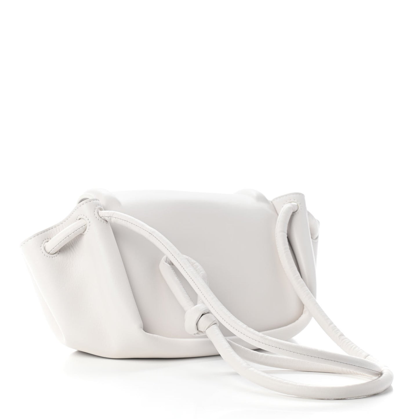 Lambskin Small Beak Triangle Flap Shoulder Bag Chalk